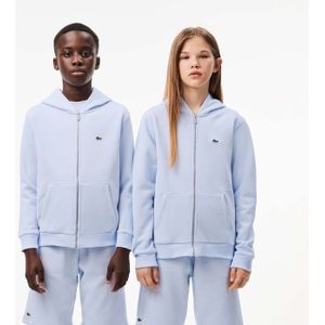 Lacoste - Juniors Kangaroo Pocket Zip Front Hoodie - Blauw - Sweatshirt