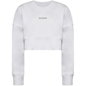 BoxRaw - Johnson - Cropped Sweatshirt - Wit