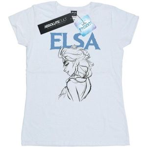 Li-cense Disney dames frozen elsa profiel schets katoenen t-shirt