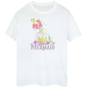 Li-cense Disney dames the little mermaid faded nostalgia katoenen vriendje t-shirt