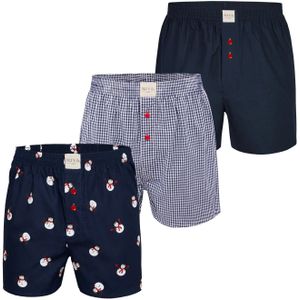 Phil & Co Heren wijde boxershorts kerst multipack 3-pack