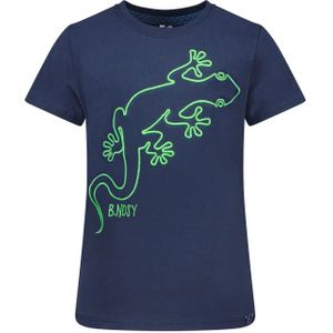 B.Nosy Jongens t-shirt neon green gecko navy