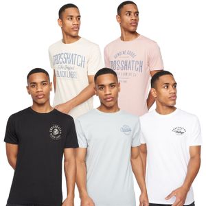 Crosshatch - Fremal - T-shirts - Meerkleurig - 5-Pack