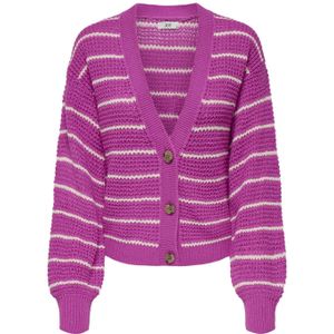 Jacqueline de Yong Ellen l/s v-neck stripe cardigan