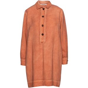 Tencel - Overhemdjurk - Oranje