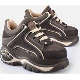 Buffalo 1339-14 Dames Sneakers Van Leer In Het Bruin