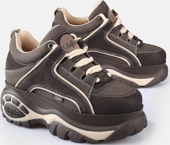 Buffalo 1339-14 Dames Sneakers Van Leer In Het Bruin