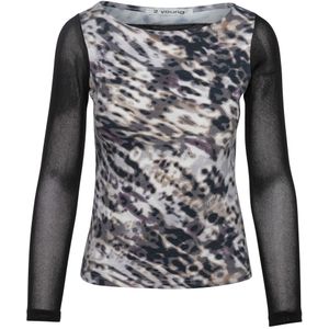 2-Young - Sheer & Animal Print - Top - Transparant - Lange Mouwen