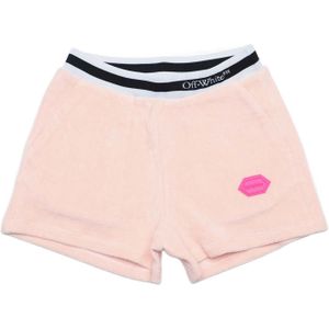 Meisjesbroek - Off White - Juniors Sponge - Korte Broeken - Roze Wit