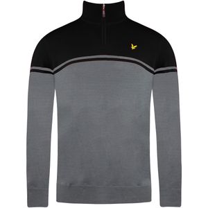 Lyle & Scott - Croft - Grijze Trui - Heren - 1/4 Zip Pullover