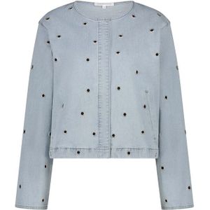 Tramontana - Spijkerjack - Lichtblauw - Katoen/Elastane - Ronde Hals