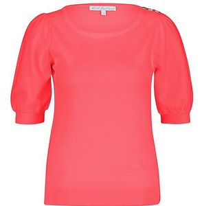 Red Button Top srb4231 sweet fine knit coral