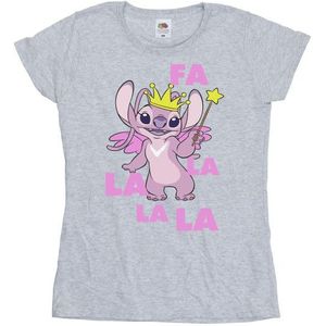 Li-cense Disney dames lilo & stitch angel fa la la katoenen t-shirt