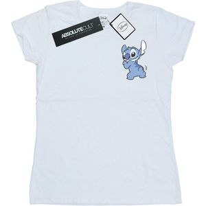 Li-cense Disney dames lilo and stitch rugzijde borstprint katoenen t-shirt