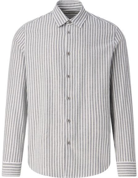 Drykorn - Ramis - Korte Mouw Shirt - Bruin-wit Gestreept