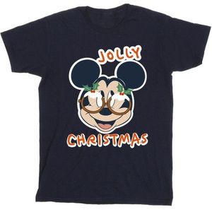 Li-cense Disney heren mickey mouse jolly kerstbril t-shirt