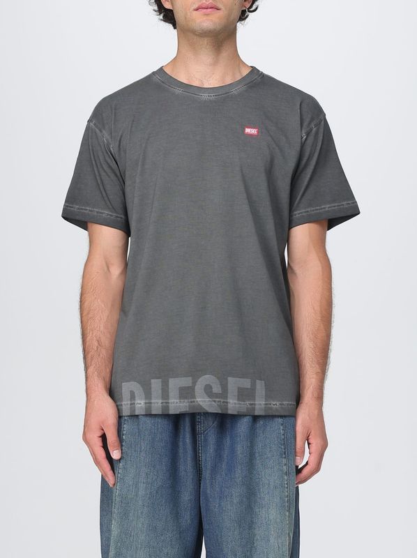 Diesel, Heren, Tops, Grijs, Maat: 3XL Katoen,