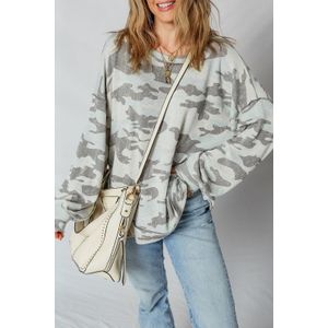 Camo Print Lange Mouwen Sweatshirt