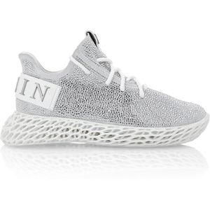 Philipp Plein - Skeleton Runner - Sneakers - Zwart - Suède - 3D-geprinte Rubberen Zool