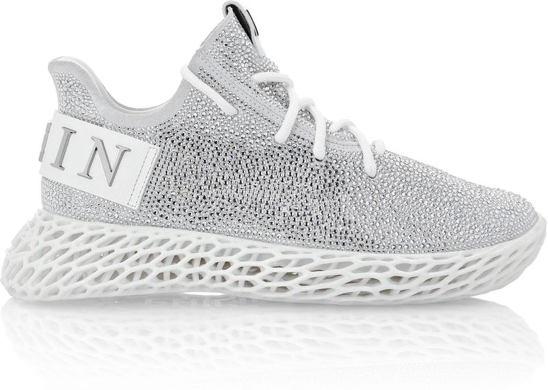 Philipp Plein - Skeleton Runner - Sneakers - Zwart - Suède - 3D-geprinte Rubberen Zool