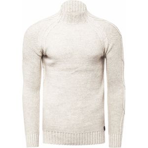 Rusty Neal - Gebreide Trui - Effen Kleur - Heren - Hoge Kraag
