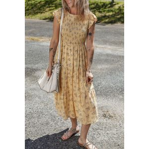 Bloemenprint Gelaagde Midi-jurk