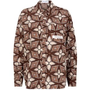 Lofty Manner - Aya Blouse - Bruin - Dames - Lange Mouwen - Polyester