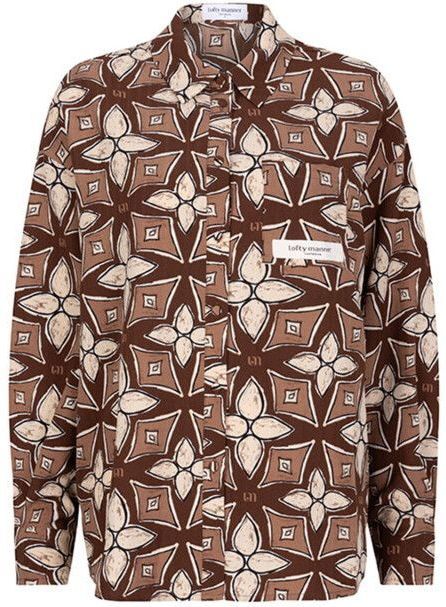 Lofty Manner - Aya Blouse - Bruin - Dames - Lange Mouwen - Polyester