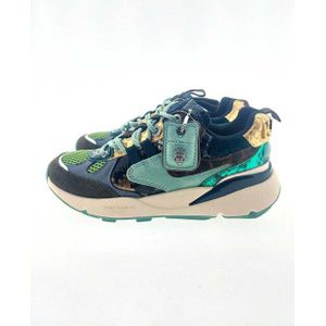 Kurt Geiger - Kurt Runner - Chunky Leren Sneakers - Groen/Bruin