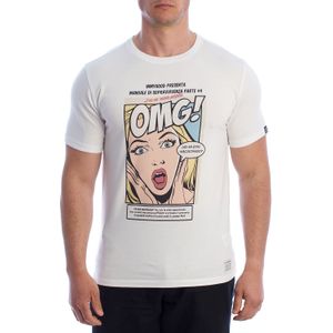 Heren T-shirt met korte mouwen van katoen met stripverhalen HS24MTS21-D