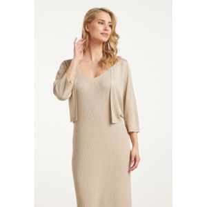 Smashed Lemon - 25105 - Gebreide Bolero - Zandkleurig - Lurex