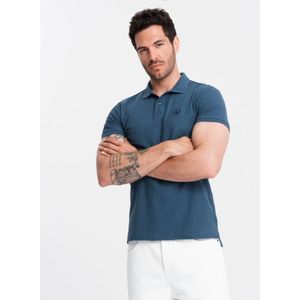 Ombre Poloshirt heren korte mouw donker