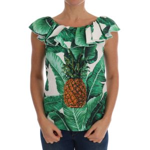 Dolce & Gabbana Dames Ananas Banaan Pailletten Blouse