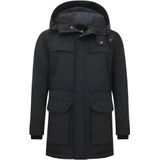 Enos Lange parka jas met capuchon