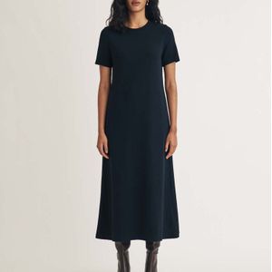 Nobodys Child - Jade Midi T-Shirt Jurk - Marineblauw - A-lijn