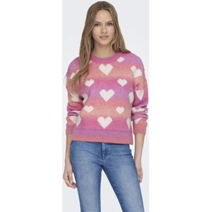 Only Onlaida l/s heart pullover ex knt