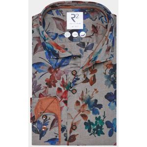 R2 Amsterdam - Casual Hemd - Multi Flower Print - Lange Mouw - Flanel