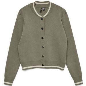 Vero Moda - Vmevelijn Ls Bomber Knit Cardigan - Dames Vest - Mermaid/w. Birch