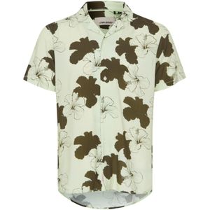 Blend - Overhemd - Tropisch Bloemenpatroon - Korte Mouwen