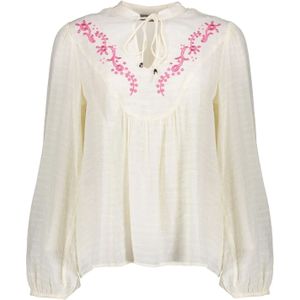 Geisha 43082-14 010 blouse embroidery off-white/fuchsia
