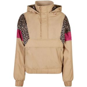 Urban Classics Dames pull over jas met luipaardprint