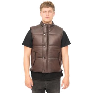 Klassiek - Nottingham - Puffervest - Zwart - Gemaakt van Premium Volnerf Nappaleer