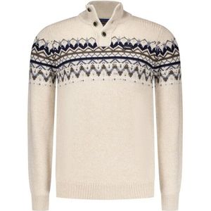 NZA - Ecru - Gebreide Trui - Half Zip - Regular Fit