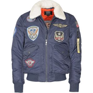 Top Gun - TG23005 - Bomberjack - Met Imitatiebontkraag