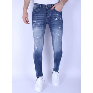 Local Fanatic Denim jeans slim fit met gebleekte wassing 1094