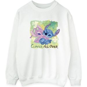 Li-cense Disney heren lilo and stitch st patrick´s day clover sweatshirt