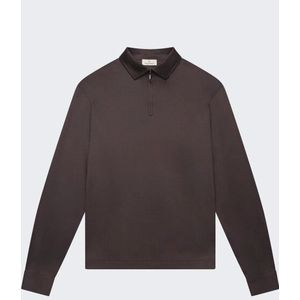 Valenza Heren supima polo zip collar l/s