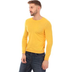 Boss - Leno-P - Sweater - Geel - Slim Fit - 100% Virgin Wool