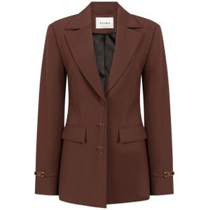 Emilie - Blazer - Spicy Chocolate - Subtiel Getailleerd