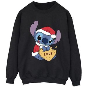 Li-cense Disney dames lilo and stitch kerstmis love biscuit sweatshirt